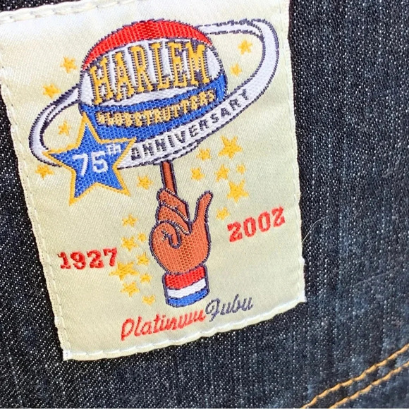 Fubu Harlem Globetrotters Denim Skirt Size 11/12 Vintage Jean Mini Basketball - Picture 6 of 10